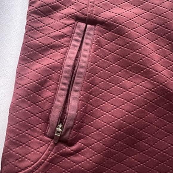 The North Face Jacket Womens Small Recover Up Quilted Garnet Hooded Maroon - Picture 8 of 16